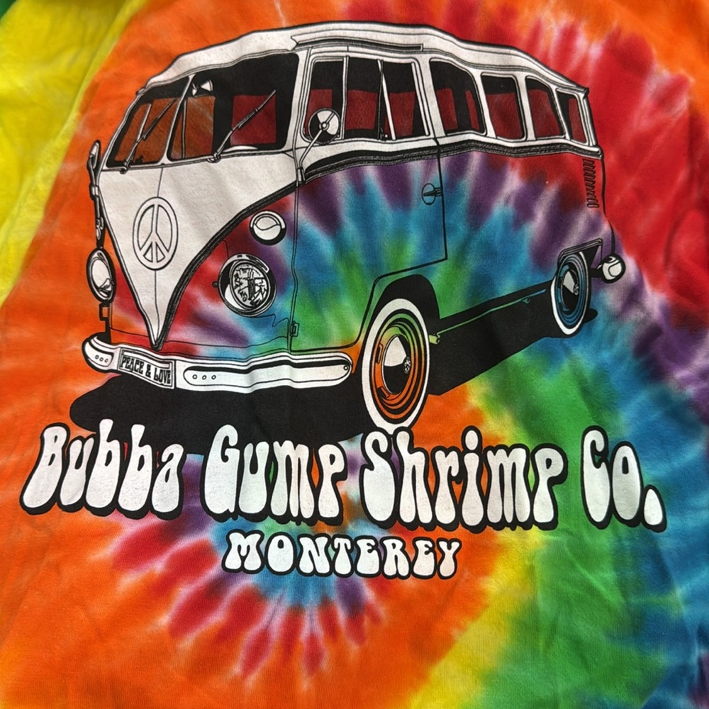 Bubba Gump Tie Dye Peace Bus Long Sleeve XL